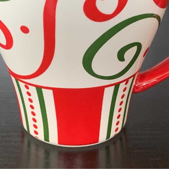 Pier 1 Imports Christmas Stripes Ironstone Mug - Picture 4 of 9